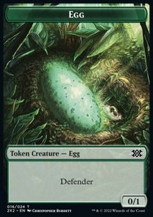 Egg Token (G 0/1) // Monk Token (W 1/1 Prowess)⁣ - Double Masters 2022: Extras⁣ (Token)⁣ [T 16/6]