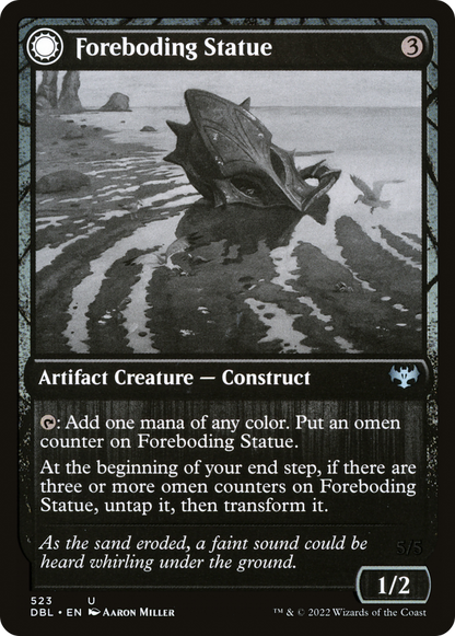Foreboding Statue (DBL-523) - Innistrad: Double Feature: (Double Faced Transform) Foil