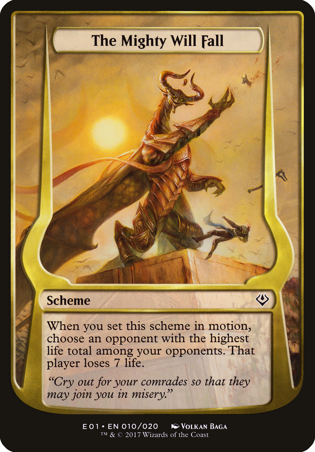 The Mighty Will Fall (Archenemy: Nicol Bolas) (OE01-10★) - Archenemy: Nicol Bolas Schemes