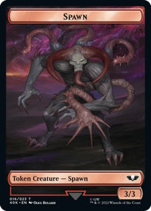 Spawn Token (R 3/3) // Plaguebearer of Nurgle Token (B 1/3)⁣ - Universes Beyond: Warhammer 40,000⁣ (Token)⁣ [T 16/15]