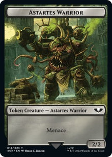 Astartes Warrior Token (B 2/2) // Spawn Token (R 3/3)⁣ - Universes Beyond: Warhammer 40,000⁣ (Token)⁣ [T 12/16]