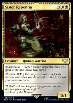 Sister Repentia⁣ - Universes Beyond: Warhammer 40,000⁣ (Rare)⁣ [142]