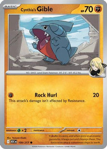 Cynthia's Gible 109  - Reverse Holofoil ME Ascended Heroes - Common