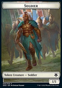Soldier Token (W 1/1) // Drake Token (U 2/2)⁣ - Game Night: Free For All⁣ (Token)⁣ [T 3/5]