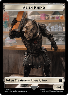Alien Rhino (TWHO-003) - Doctor Who Tokens