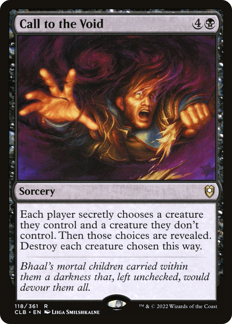 Call to the Void (CLB-118) - Commander Legends: Battle for Baldur's Gate Foil