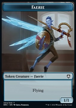 Faerie Token (U 1/1) // Powerstone Token⁣ - Commander: The Brothers' War: Extras⁣ (Token)⁣ [T 4/7]