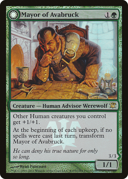 Mayor of Avabruck (PRE-193★) - Innistrad Promos: (Double Faced Transform) Foil