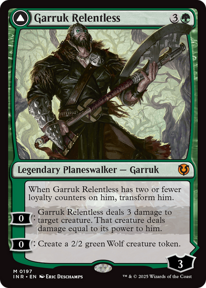 Garruk Relentless // Garruk, the Veil-Cursed (INR-197) - Innistrad Remastered Foil