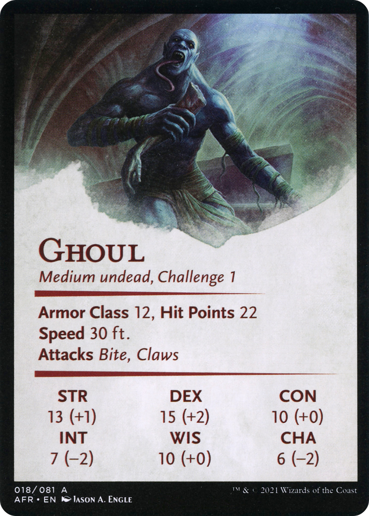 Sepulcher Ghoul // Sepulcher Ghoul (AAFR-018) - Adventures in the Forgotten Realms Art Series (Borderless) Foil