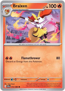 Braixen 012  - Reverse Holofoil ME04 Chaos Rising - Common