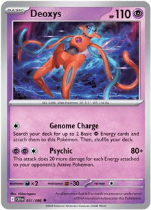 Deoxys 031/086  - Reverse Holofoil ME04 Chaos Rising - Uncommon