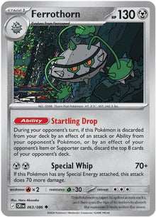 Ferrothorn 063  - Reverse Holofoil ME04 Chaos Rising - Uncommon