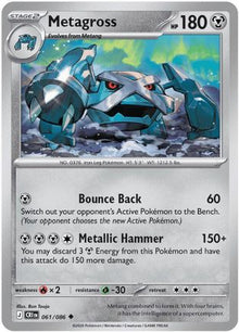 Metagross 061  - Reverse Holofoil ME04 Chaos Rising - Uncommon
