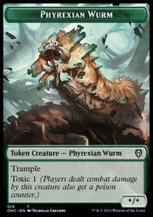 Phyrexian Wurm Token (G */*) // Phyrexian Insect Token (G 1/1)⁣ - Commander: Phyrexia: All Will Be One: Extras⁣ (Token)⁣ [T 16/15]