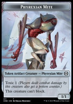 Phyrexian Mite Token (A 1/1) // Phyrexian Insect Token (G 1/1)⁣ - Commander: Phyrexia: All Will Be One: Extras⁣ (Token)⁣ [T 11/15]