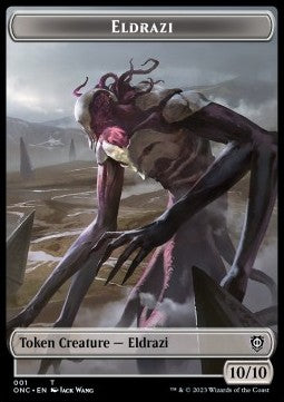 Eldrazi Token (C 1/1) // Soldier Token (RW 1/1)⁣ - Commander: Phyrexia: All Will Be One: Extras⁣ (Token)⁣ [T 1/17]