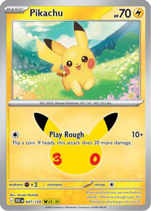 Pikachu 047/128  - Holofoil ME 30th Celebration - None