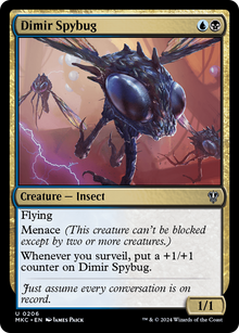 Dimir Spybug⁣ - Commander: Murders at Karlov Manor⁣ (Uncommon)⁣ [206]