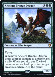 Ancient Bronze Dragon (PRE-214S) - Battle for Baldur's Gate Promos Foil