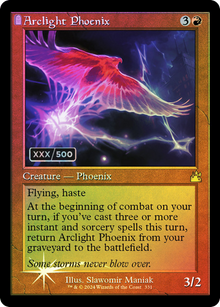 Arclight Phoenix (Retro Frame) (Serial Numbered) (RVR-331) - Ravnica Remastered: (tombstone) Foil