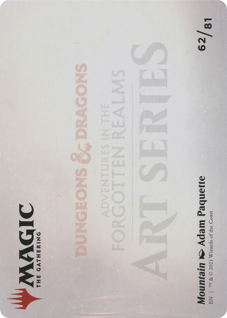 Mountain // Mountain (AAFR-062) - Adventures in the Forgotten Realms Art Series (Borderless)