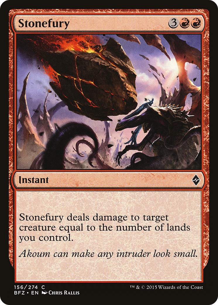 Stonefury (BFZ-156) - Battle for Zendikar Foil