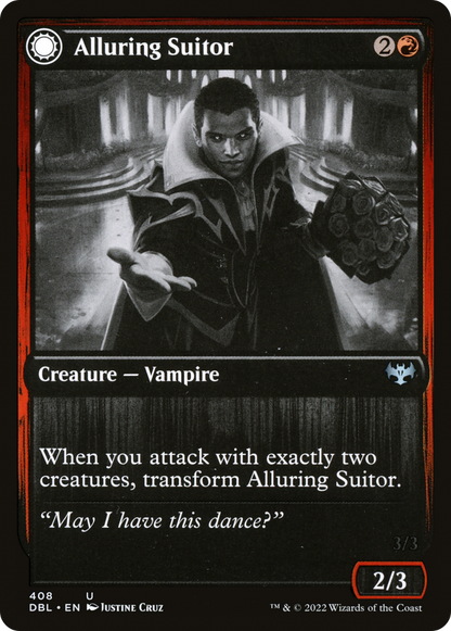 Alluring Suitor (DBL-408) - Innistrad: Double Feature: (Double Faced Transform) Foil