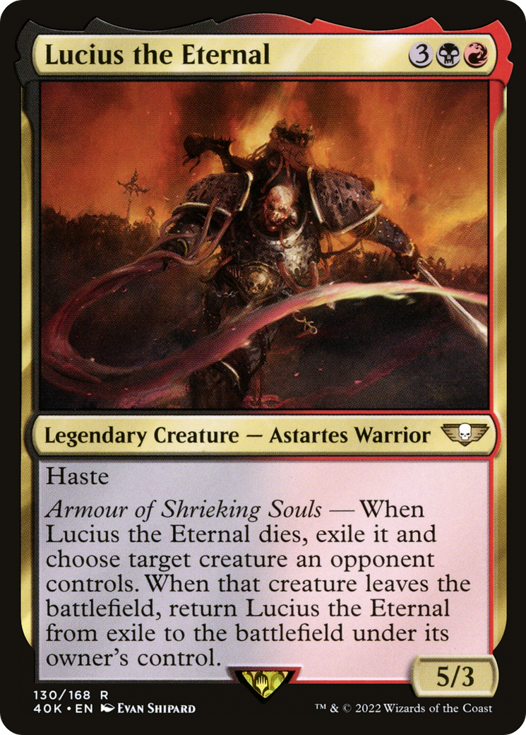 Lucius the Eternal⁣ - Universes Beyond: Warhammer 40,000⁣ (Rare)⁣ [130]