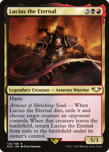 Lucius the Eternal⁣ - Universes Beyond: Warhammer 40,000⁣ (Rare)⁣ [130]