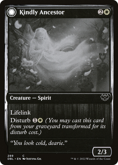 Kindly Ancestor (DBL-289) - Innistrad: Double Feature: (Double Faced Transform) Foil