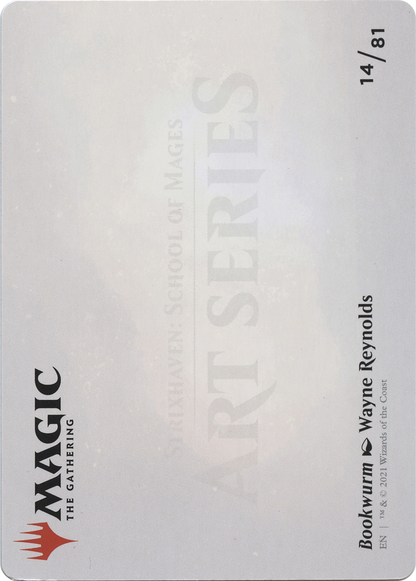 Bookwurm // Bookwurm (ASTX-014) - Strixhaven Art Series (Borderless) Foil