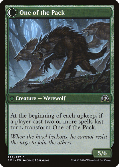 Solitary Hunter (SOI-229) - Shadows over Innistrad: (Double Faced Transform)