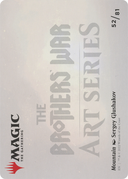 Mountain // Mountain (ABRO-052) - The Brothers' War Art Series (Borderless) Foil