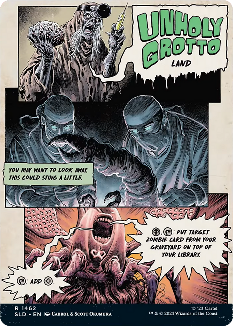 Unholy Grotto (SLD-1462) - Secret Lair Drop: (Full Art) (Borderless) Foil