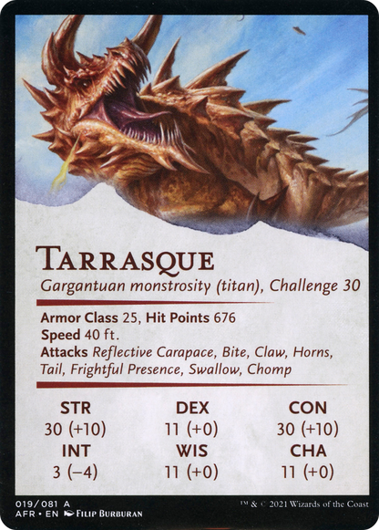 The Tarrasque // Tarrasque (AAFR-019) - Adventures in the Forgotten Realms Art Series (Borderless)