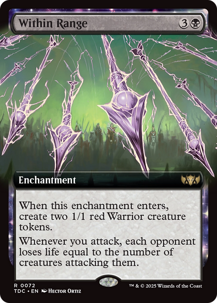 Within Range (TDC-072) - Commander: Tarkir: Dragonstorm: (enchantment, Extended Art)