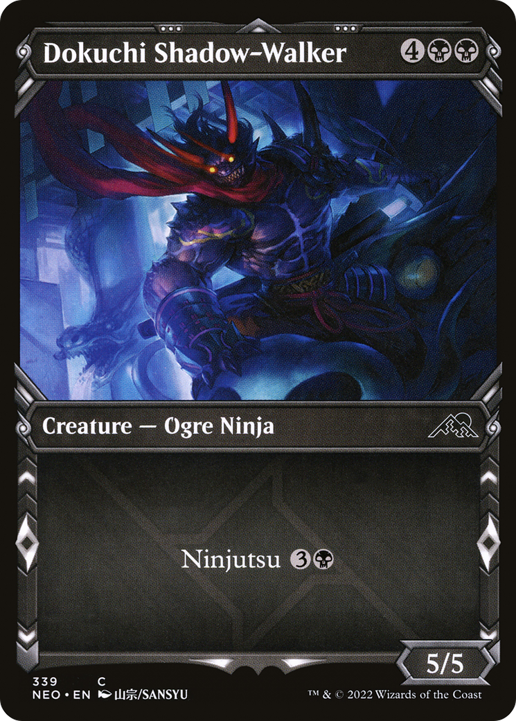 Dokuchi Shadow-Walker (Showcase) (NEO-339) - Kamigawa: Neon Dynasty: (Showcase)