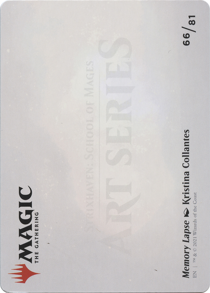 Memory Lapse // Memory Lapse (ASTX-066) - Strixhaven Art Series (Borderless) Foil