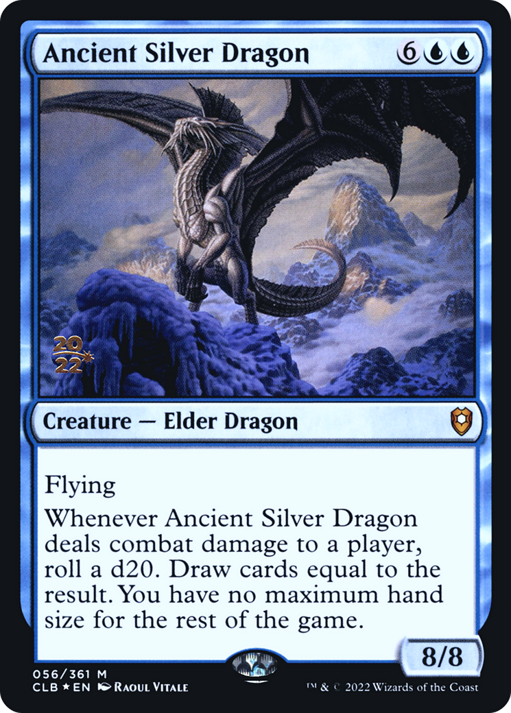 Ancient Silver Dragon (PRE-56S) - Battle for Baldur's Gate Promos Foil