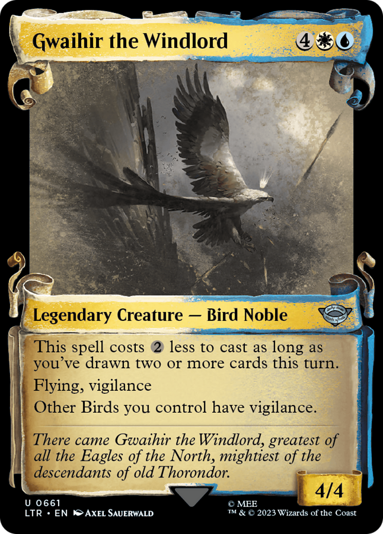 Gwaihir the Windlord (Showcase Scrolls) (LTR-661) - The Lord of the Rings: Tales of Middle-earth: (Showcase) Foil