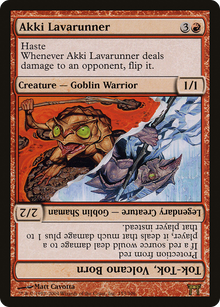 Akki Lavarunner // Tok-Tok, Volcano Born (CHK-153) - Champions of Kamigawa Foil