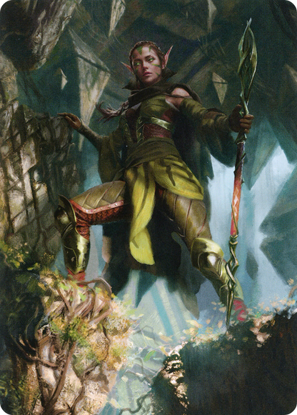 Nissa of Shadowed Boughs // Nissa of Shadowed Boughs (AZNR-005) - Zendikar Rising Art Series (Borderless)