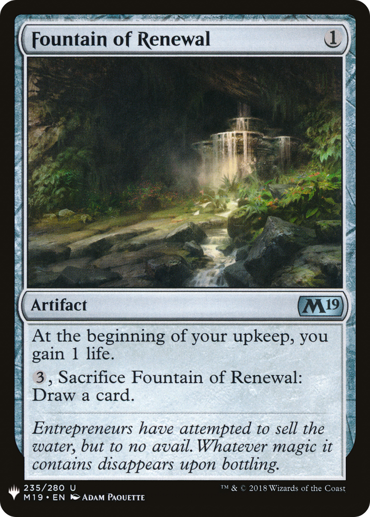Fountain of Renewal (LIST-M19-235) - The List