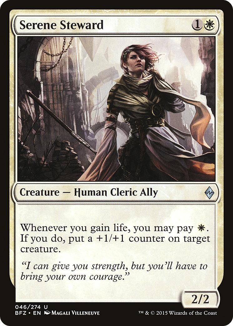 Serene Steward (BFZ-046) - Battle for Zendikar Foil