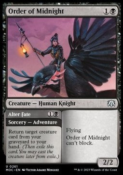 Order of Midnight // Alter Fate⁣ - Commander: March of the Machine⁣ (Uncommon)⁣ [261]