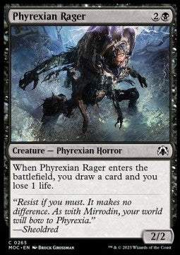 Phyrexian Rager⁣ - Commander: March of the Machine⁣ (Common)⁣ [265]
