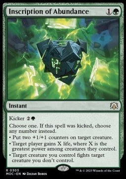 Inscription of Abundance⁣ - Commander: March of the Machine⁣ (Rare)⁣ [303]