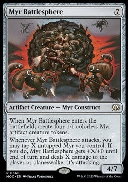 Myr Battlesphere⁣ - Commander: March of the Machine⁣ (Rare)⁣ [366]