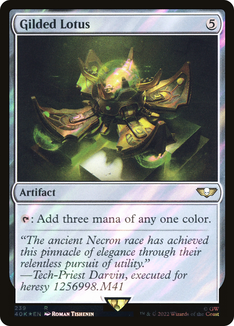 Gilded Lotus (Surge Foil) (40K-239★) - Warhammer 40,000 Commander Foil